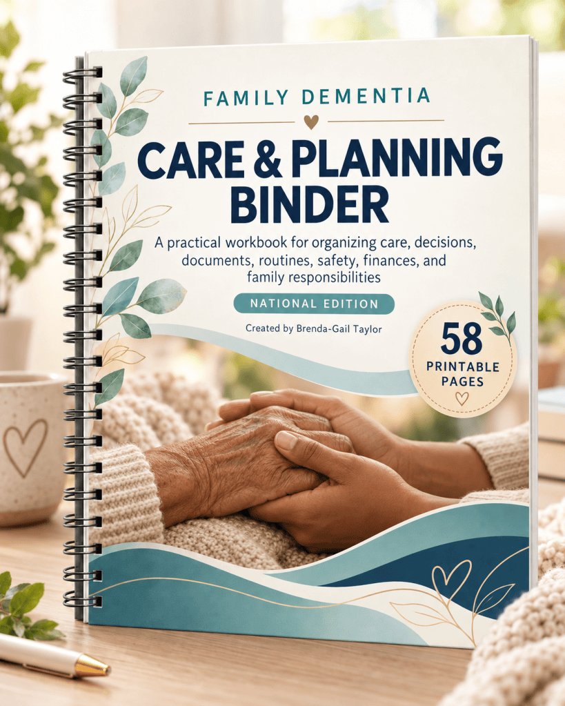 Visual of the Family Dementia Care & Planning Binder.